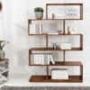 Massives Regal MAKASSAR XL 150cm braun Sheesham stone finish Bücherregal