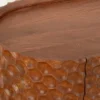 Massives Sideboard ADLON 180cm braun Mangoholz schwarz Metall 3D-Front in Wabenstruktur