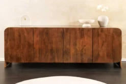 Massives Sideboard BRASIL 175cm braun Mangoholz sechs Fächer
