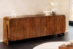 Massives Sideboard BRASIL 175cm braun Mangoholz sechs Fächer