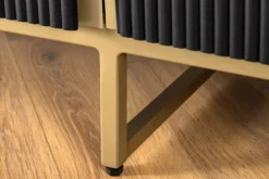 Massives Sideboard GATSBY 160cm schwarz gold Mangoholz Retro handmade