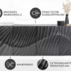 Massives Sideboard SCORPION 180cm schwarz hängend Mangoholz 3D-Design