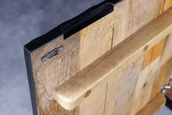 Massives Sideboard SCORPION 180cm schwarz hängend Mangoholz 3D-Design