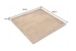 Massives Tablett MAKASSAR 50cm braun Mangoholz honey finish handmade