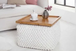 Massives Tablett MAKASSAR 50cm braun Mangoholz honey finish handmade