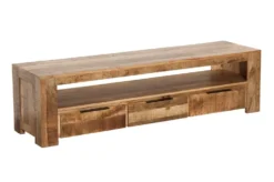 Massives TV-Board IRON CRAFT 170cm Mangoholz Lowboard 3 Schubladen