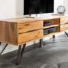 Massives TV-Board LIVING EDGE 160cm Wildeiche geölt Baumkanten Lowboard