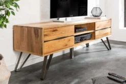 Massives TV-Board LIVING EDGE 160cm Wildeiche geölt Baumkanten Lowboard