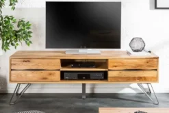 Massives TV-Board LIVING EDGE 160cm Wildeiche geölt Baumkanten Lowboard