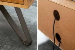 Massives TV-Board LIVING EDGE 160cm Wildeiche geölt Baumkanten Lowboard