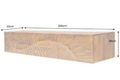 Massives TV-Board SCORPION 200cm braun Mangoholz hängend Lowboard