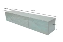 Massives TV-Board SCORPION 160cm türkis Mangoholz hängend Lowboard