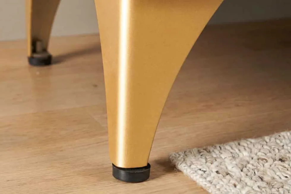 Massives TV-Lowboard GOLDEN SUNSET 180cm türkis 3D-Schnitzereien gold Mangoholz Metall