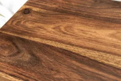 Massives Wandregal PURE 80cm braun stone finish Sheeshamholz Steckregal