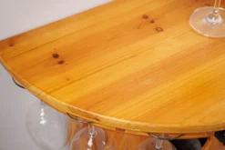 Massives Weinregal BODEGA 84cm natur Pinienholz Weinfass Barschrank für 14 Flaschen