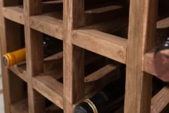 Massives Weinregal HEMINGWAY 56cm recyceltes Massivholz Weinschrank für 16 Flaschen
