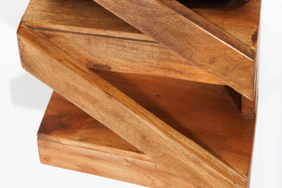 Massives Weinregal MAKASSAR 80cm recyceltes Teakholz für 5 Flaschen Wandregal