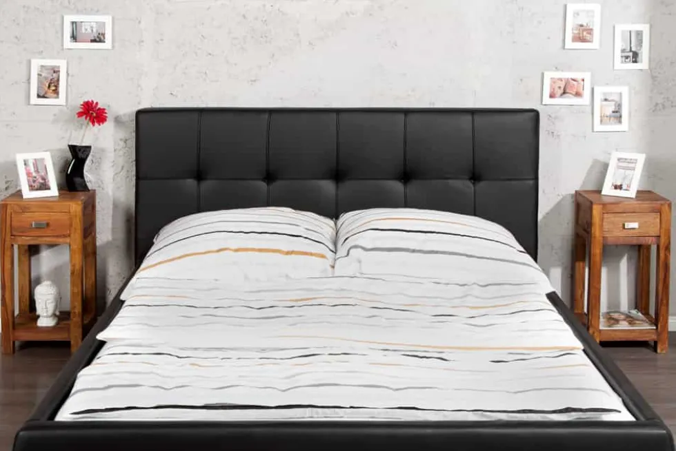 Massivholz Beistelltisch MAKASSAR 70cm braun Sheesham stone finish mit Stauraum