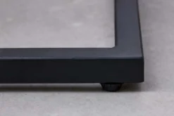 Massivholz Beistelltisch SCANDINAVIA 45cm natur Wildeiche Metall schwarz Laptoptisch