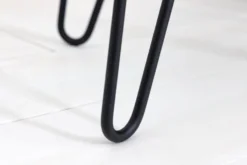 Massivholz Beistelltisch SCORPION 55cm Akazie Nachttisch mit Ablage Hairpin Legs Metall