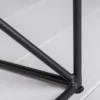 Massivholz Couchtisch ARCHITECTURE 110cm Eiche geölt schwarzes Metallgestell mit Ablage