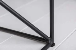 Massivholz Couchtisch ARCHITECTURE 110cm Eiche geölt schwarzes Metallgestell mit Ablage