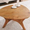 Massivholz Couchtisch ARCHITECTURE 70cm natur honey finish Akazie dreieckig