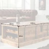 Massivholz Couchtisch BODEGA 100cm Mangoholz Hausbar Truhe mit Stauraum