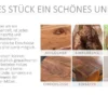 Massivholz Couchtisch CURVED 100cm braun Sheesham stone finish TV-Lowboard Stauraum