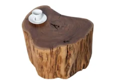 Massivholz Couchtisch GOA 50cm Akazie Baumstamm Hocker Beistelltisch handmade