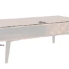 Massivholz Couchtisch MYSTIC LIVING 100cm braun Sheesham stone finish mit Stauraum
