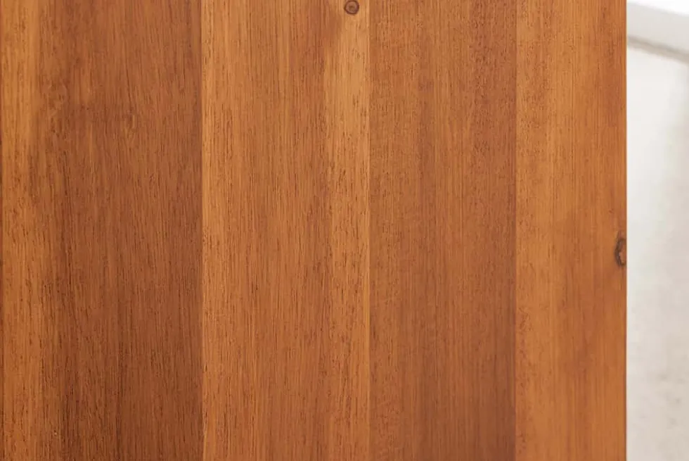 Massivholz Dekosäule COLUMNA 50cm braun Akazie Beistelltisch