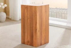 Massivholz Dekosäule COLUMNA 50cm braun Akazie Beistelltisch