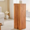 Massivholz Dekosäule COLUMNA 75cm braun Akazie Beistelltisch