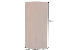Massivholz Dekosäule COLUMNA 75cm braun Akazie Beistelltisch