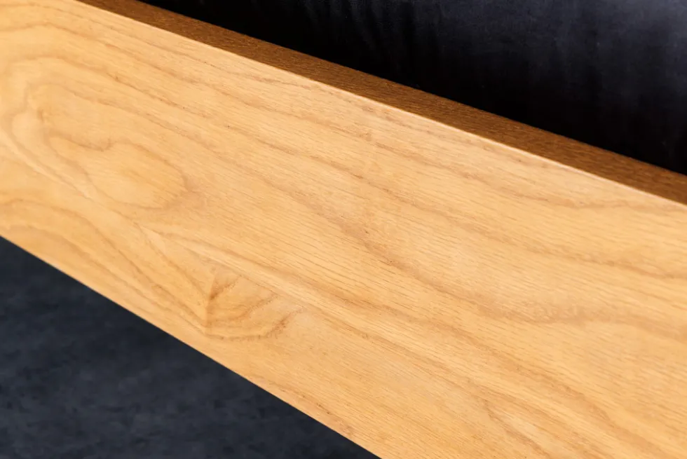 Massivholz Doppelbett AMAZONAS 180x200cm natur Wildeiche Baumkante