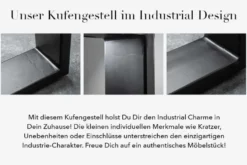 Massivholz Esstisch GENESIS 140cm natur anthrazit Akazie Baumkante Kufengestell