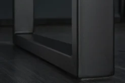 Massivholz Esstisch MAMMUT 200cm Akazie 3,5cm Tischplatte Baumkante Metall schwarz