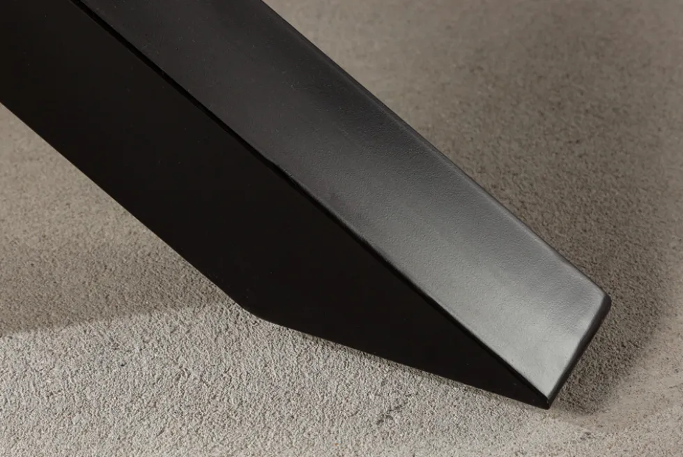 Massivholz Esstisch MAMMUT NATURE 220cm Akazie Metallgestell schwarz Baumkante 6cm Tischplatte