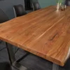 Massivholz Esstisch MAMMUT NATURE 200cm Akazie Edelstahl Baumkante 3,5cm Tischplatte