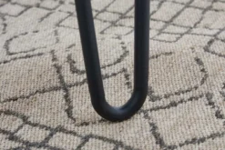 Massivholz Esstisch SCORPION 70cm vintage braun Akazie schwarze Metallbeine Hairpin Legs