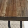 Massivholz Esstisch SCORPION 180cm braun Akazie schwarze Metallbeine Hairpin Legs Retro