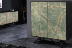 Massivholz Highboard MOUNTAIN SOUL 120cm echter Naturstein Akazie Schrank