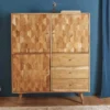 Massivholz Highboard MYSTIC LIVING 140cm Akazie natur 3D-Oberfläche