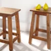 Massivholz Hocker JAKARTA 50cm recycelt Beistelltisch Sitzhocker