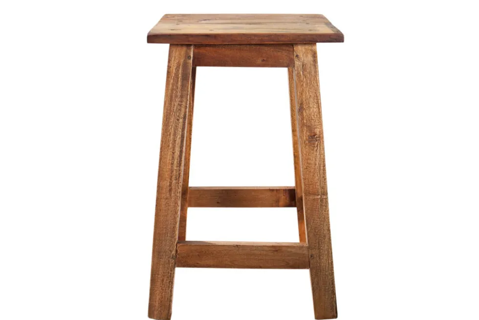 Massivholz Hocker JAKARTA 50cm recycelt Beistelltisch Sitzhocker