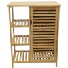 Massivholz Regal ZEN-BO 90cm natur Bambus mit Lamellentür