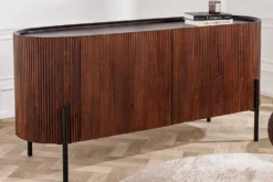 Massivholz Sideboard GATSBY 150cm dunkelbraun Mango Retro Design