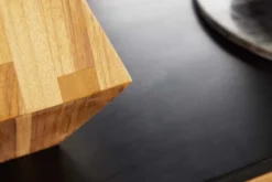 Massivholz Tischlampe DIAMOND 65cm Teak natur weiß modern handmade