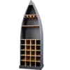 Massivholz Weinregal SEVEN SEAS 180cm anthrazit natur Mango Flaschenregal